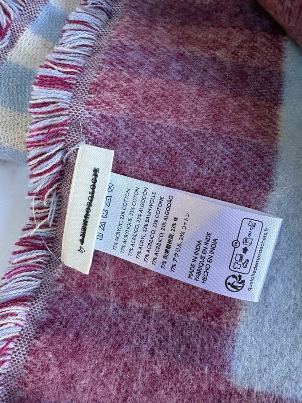 NWOT Anthropologie Woven Jacquard Patterned Throw Blanket - Picture 6 of 11